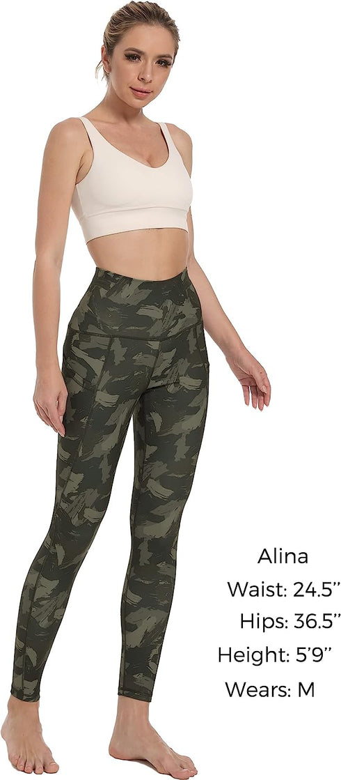 Free Leaper High Waisted Stretchy Yoga Pants for Women with Pockets
